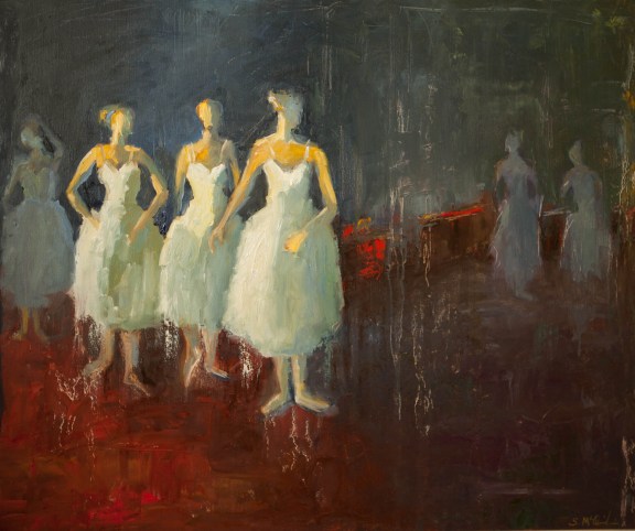 abstract figurative painting, contemporary artwork, shelby mcquilkin, dance, ballet, performing arts, original artwork