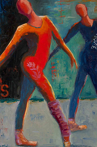 shelby mcquilkin, abstract figurative painting, contemporary artwork, oil painting, art for sale, orginal art, ballet, dance, performing arts, 